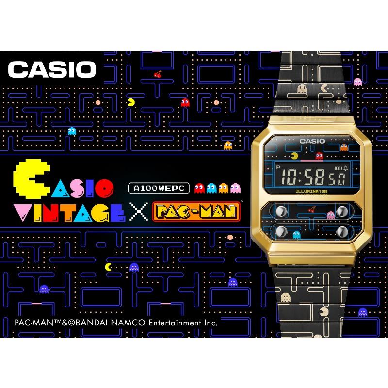 Casio Orologio da uomo G-SHOCK in acciaio inossidabile resistente all'acqua con sveglia, movimento al quarzo A100WEPC-1B