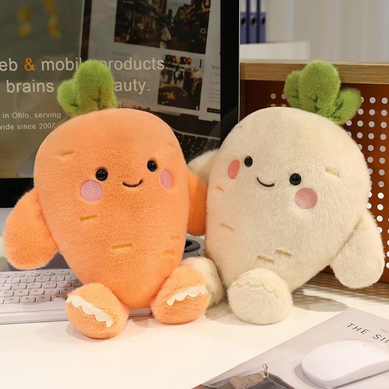 Cartoon Cute Expression Carrot Throw Pillow Plush Toy Doll Radish Doll Home Pillow Cushion Cloth