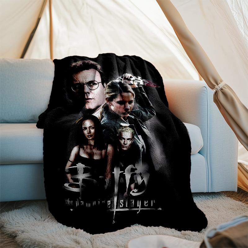Buffy the Vampire Slayer printed throw blanket—lightweight,soft,warm;versatile blanket for all seasons—perfect as &air-conditioning throw,nap blanket