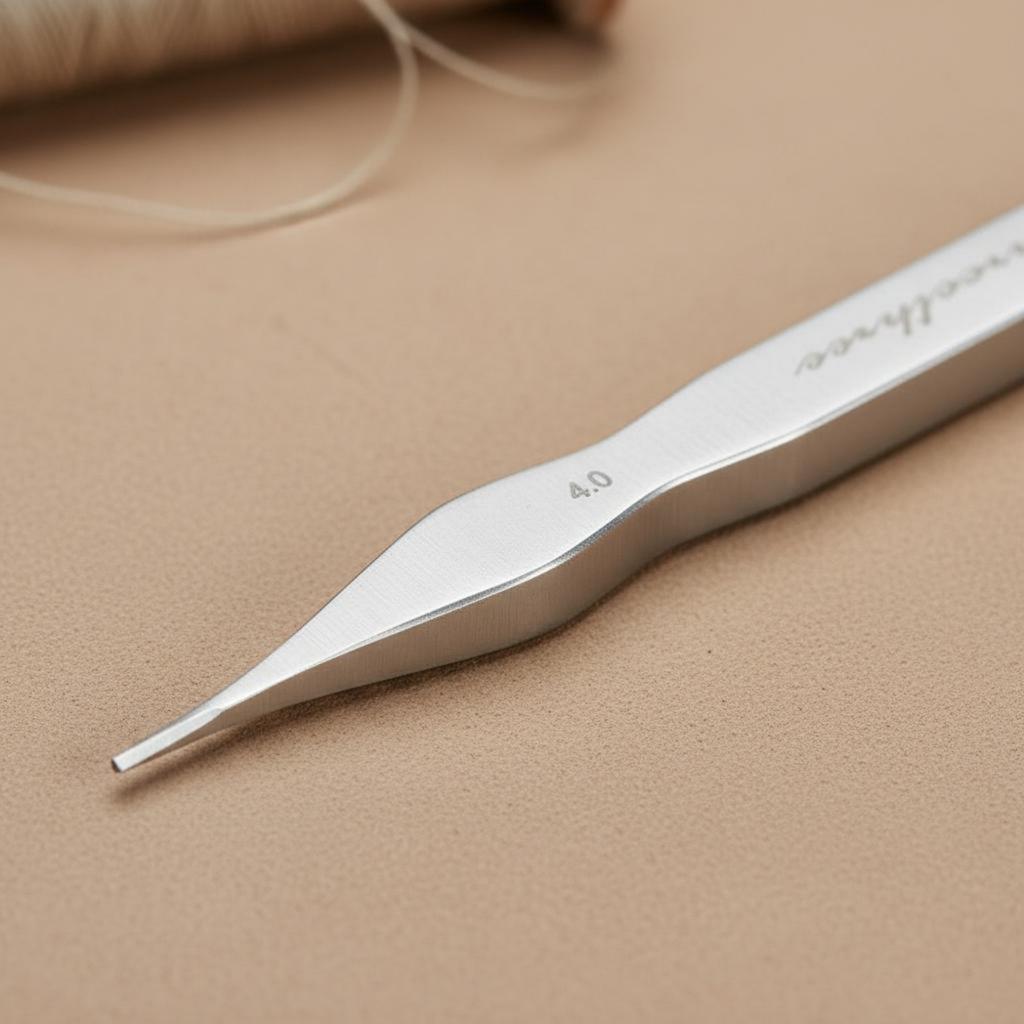 4 Pieces Hex Pricking Iron Easy to Use Leather Stitching Punch Pricking Iron Set Long-Lasting Leather Punch Set Hand Sewing