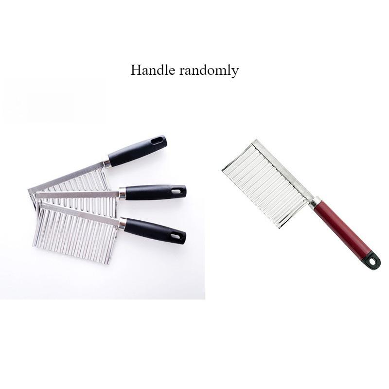 Kráječ bramborových lupínků z nerezové oceli Těsto Zelenina Ovocná mačkanka Zvlněný kuchyňský nůž Kráječ Sekáček Nástroj na výrobu fritovacích smaženic Nástroje Gadget