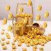 Solid sand gold ingots, treasure pots, small ingots for attracting wealth, golden ingots, handicrafts