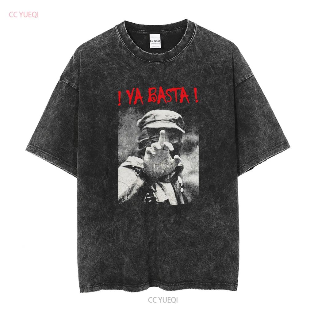 Nové Vzácné Ya Basta Subcomandante Marcos EZLN Emiliano Zapata Retro Tričko Vintage Styl dlouhý nebo krátký rukáv vintage Vyprané