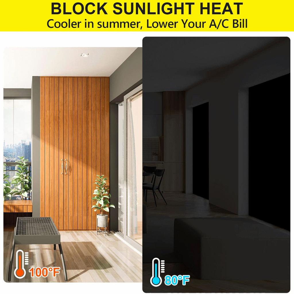 Easy Magnetic Shade Panel Adjustable Measurement No equipment Necessary Perfect For Rental Homes 300x145cm