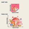 Cartoon Mushroom Cluster and Butterfly Living Room Bedroom Decoration Beautification Switch Stickers