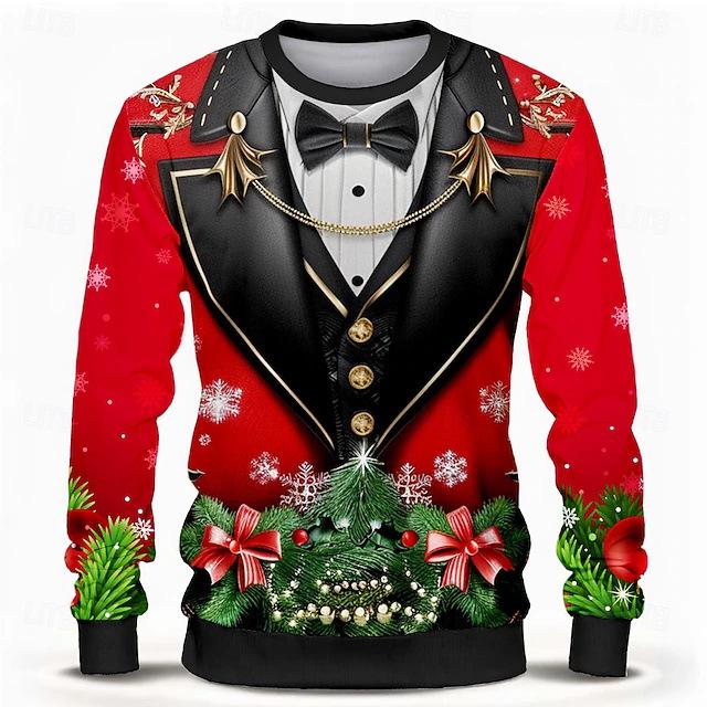 

Unisex 3D Christmas Print Round Neck Hoodie 140 cm