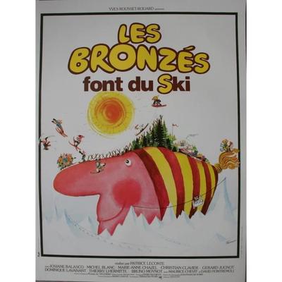 THE BRONZES GO SKIING Original Rolled Cinema Poster Small Format 53x40cm Movie Poster Reprint 1990