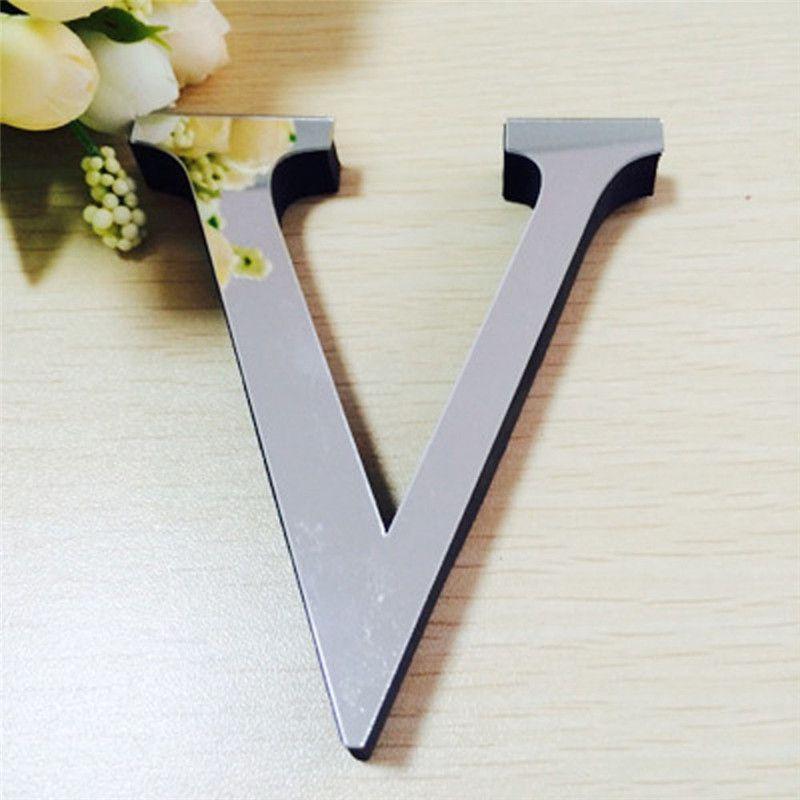 Chic 4 Letters Love Home Furniture Mirror Tiles Self-adhesive Wall Sticker Decor