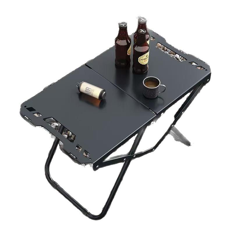 Multi Functional Outdoor Folding Table for Self Driving and Hiking Convenient Metal Small Table Can Be Spliced To Hang Items