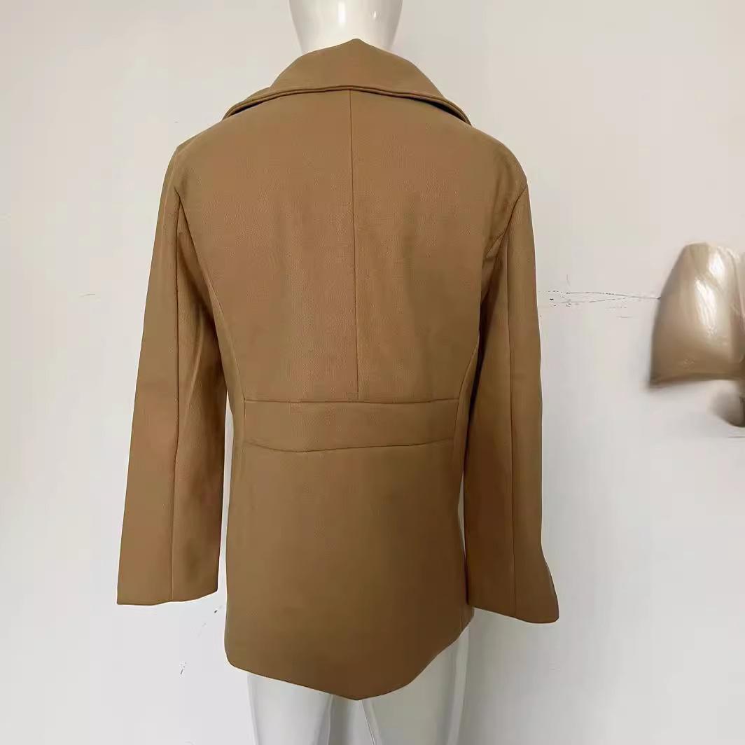 

Новая мужская одежда британское мужское шерстяное пальто со средними и длинными рукавами на осень и зиму из шерстяного материала S хаки