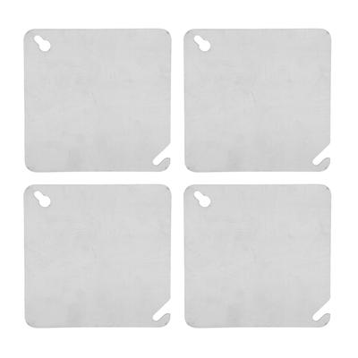 4 STÜCK Metall Abdeckplatten für Elektroinstallationsdosen 4 Zoll Verzinktes Eisen Elektrische Anschlussdose Abdeckung für