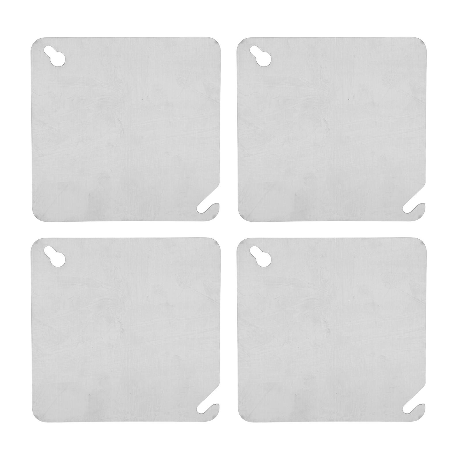 

4PCS Metal Electrical Box Cover Plates 4 Inch Galvanized Iron Electric Junction Box Panel Cover for