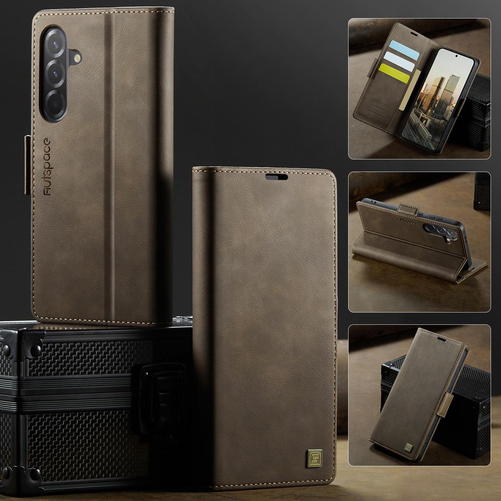 For Samsung Galaxy A56 Wallet Case with Card Slots & Kickstand, 360° Protection Leather Case