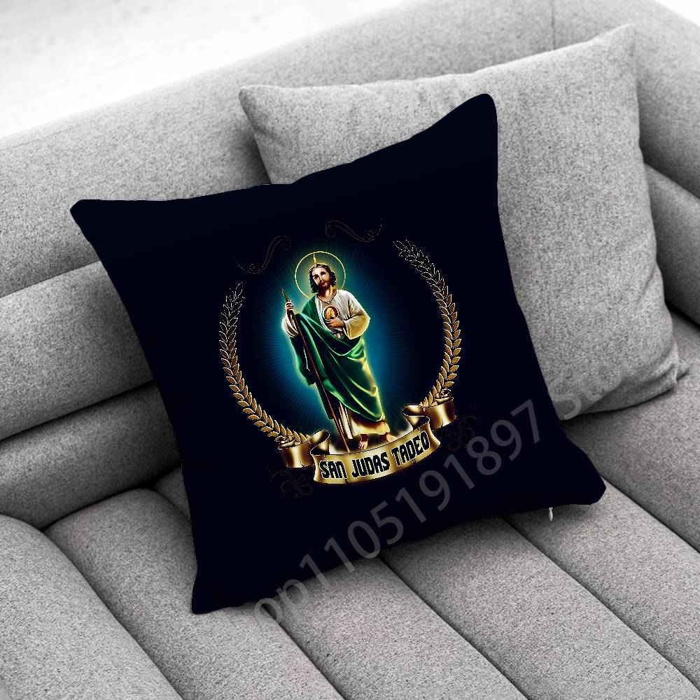 Marble San Judas Tadeo Throw Pillow Case For 55x55cm 40x40cm 45x45cm 50x50cm 30x30cm Square Office Pillowship Cover