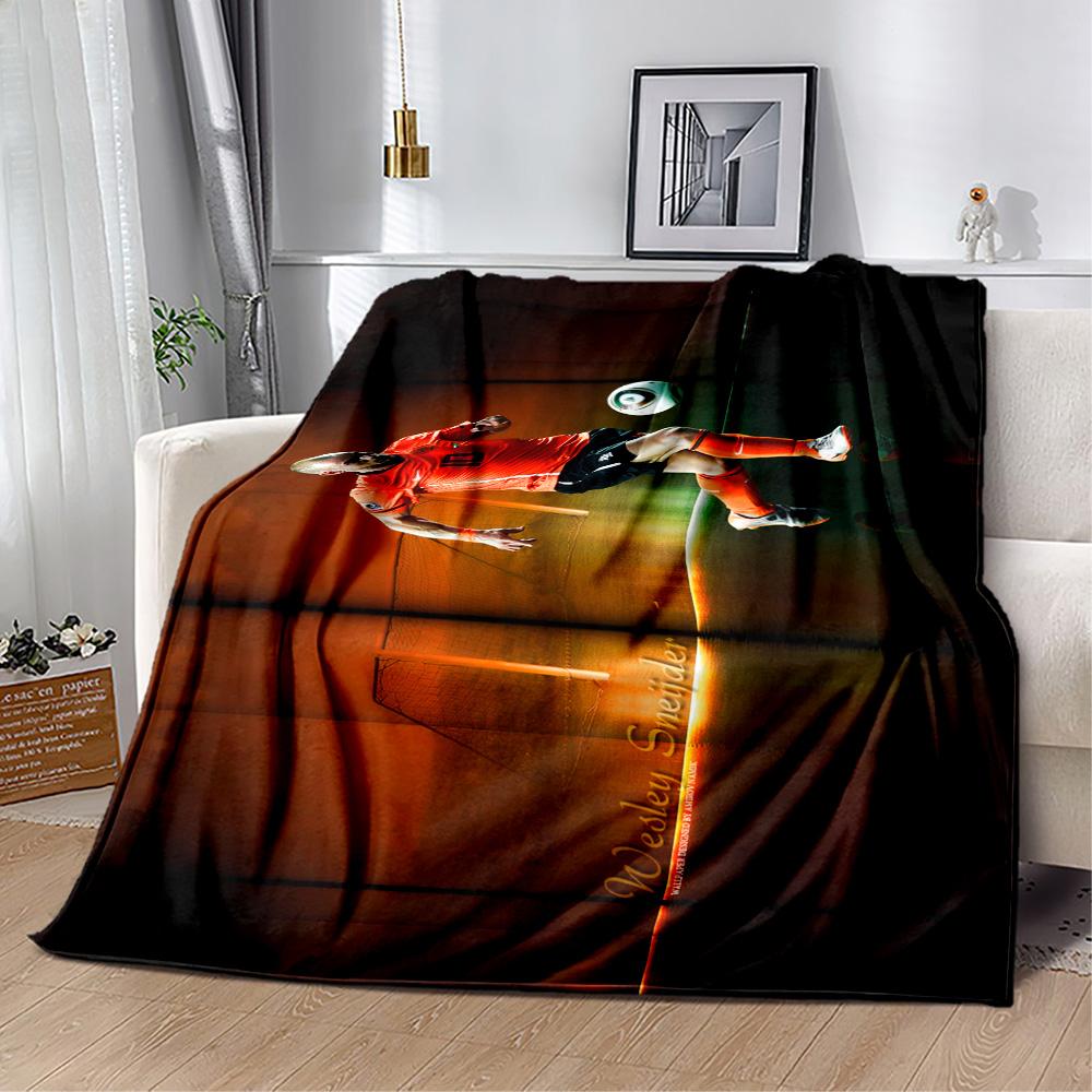 Powerful Soccer Kick Blanket Warmthful Decor Suitable for Couch Picnics Bedding Four Seasons Universal Playful Design