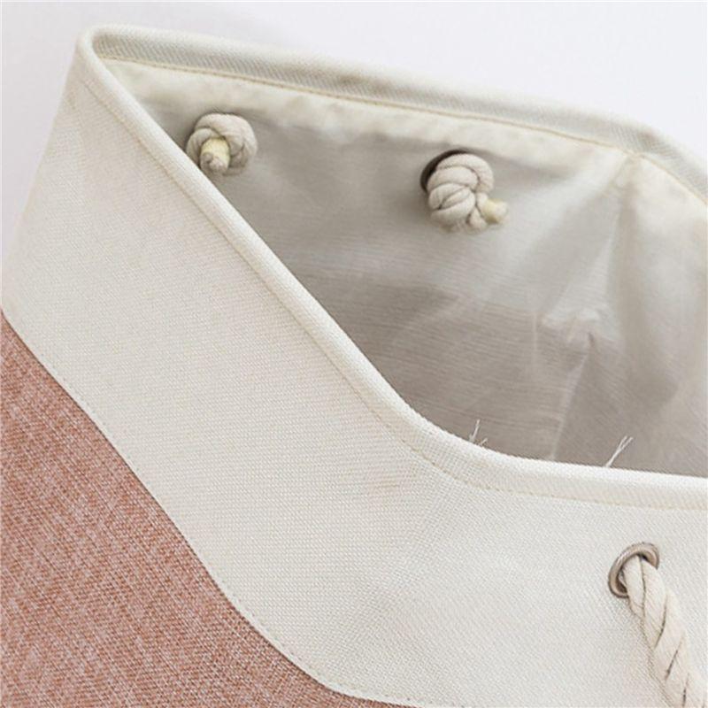 Collapsible Linen Storage Basket With Liner For Organization In Bedroom Or Living Room Basket Storage