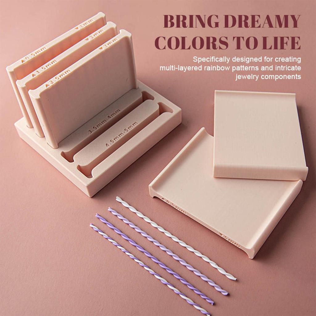 5 Size Clay Rolling Strip Shape Maker Precise Control Clay Thickness String Roller Tool for DIY Jewelry Making Decoration