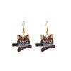 Cute Cartoon Kitten Earrings - Fun, Creative, and Fashionable Animal Drops In Japanese and Korean Styles for European and American Tastes.