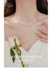 Banyan Tree S925 Silver Pearl Clavicle Necklace: Women's Luxury Niche Design with Broken Silver Accents