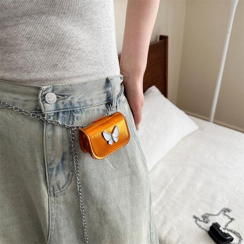 Waist Chain Bag for Women Trendy Chain Belt Small Bag for Women Decorative Jeans Mini Texture Crossbody Bag for Women