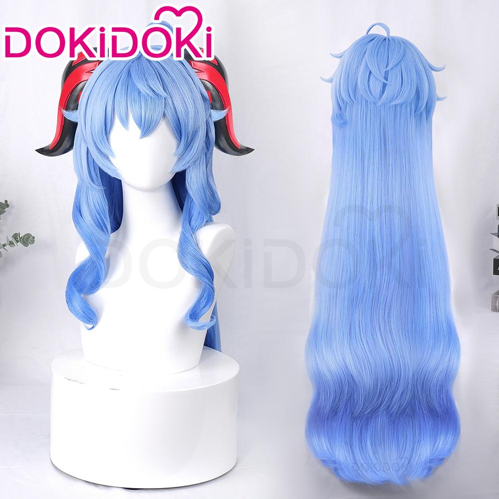 Ganyu Pruik Spel Genshin Impact DokiDoki Cosplay Halloween Cosplay Genshin Impact Gan Yu Cosplay Haar Mat Pruik Hoorns One Size gray