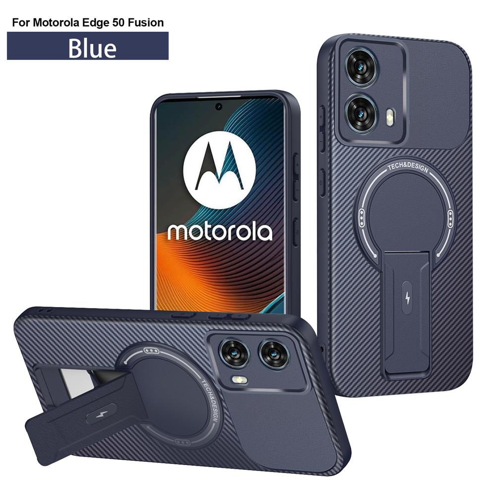 Para Motorola Moto Edge 50 Fusion 5G Capa Luxuosa Armor Magsafe para Carregamento Sem Fio Para Edge50 Fusion Capa com Suporte Magnético