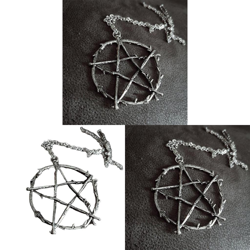 Evil Spirit Lucifers Mark Pendant Necklace With Star Design For Men Women