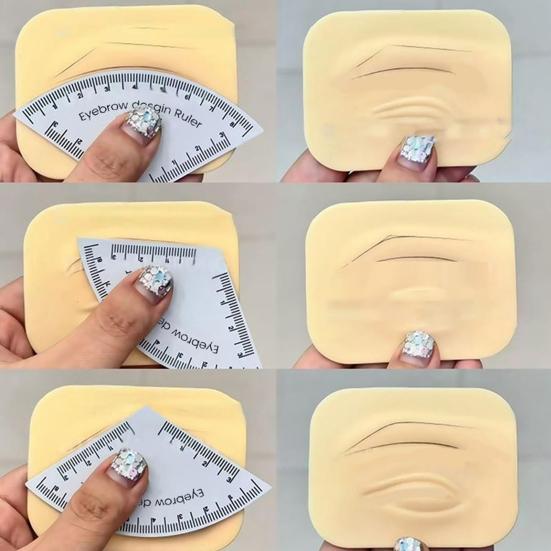 Eyebrow Design Ruler Portable Fast Drawing Guide Professional Eyebrow Shaping Tool for Beginners Pros