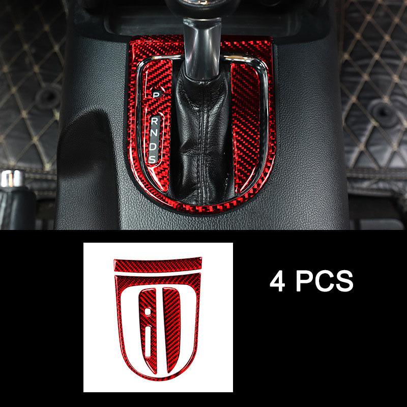 For Ford S550 Mustang GT 2015-2021 YEAR Premium Carbon Fiber Car Gear Shift Box Panel Sticker Interior Modification Accessories