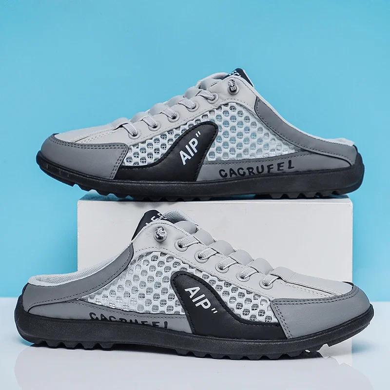 Lata Människans Skor Herr Slip-on Sommar Ny Stil Halvdragsskor Bräda Skor Casual Sportskor EVA-sula Plastyta