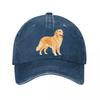 Elegante Golden Retriever Papiercut P Neue Vintage Gewaschene Baumwolle Baseballkappe Sonnenhüte