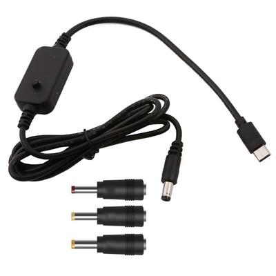 USB C To 5.5x2.1mm 3.5x1.35mm 5V 9V 12V 15V 20V Adjustable Power Cable with Output Display for Camera System Router