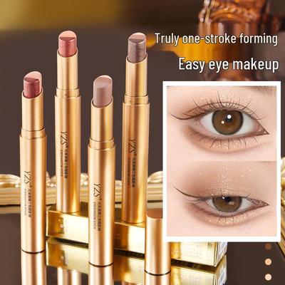 YZS Langlebiger Glitzer-Lidschattenstift für Anfänger - One-Swipe Gradient Highlight Lidschatten.