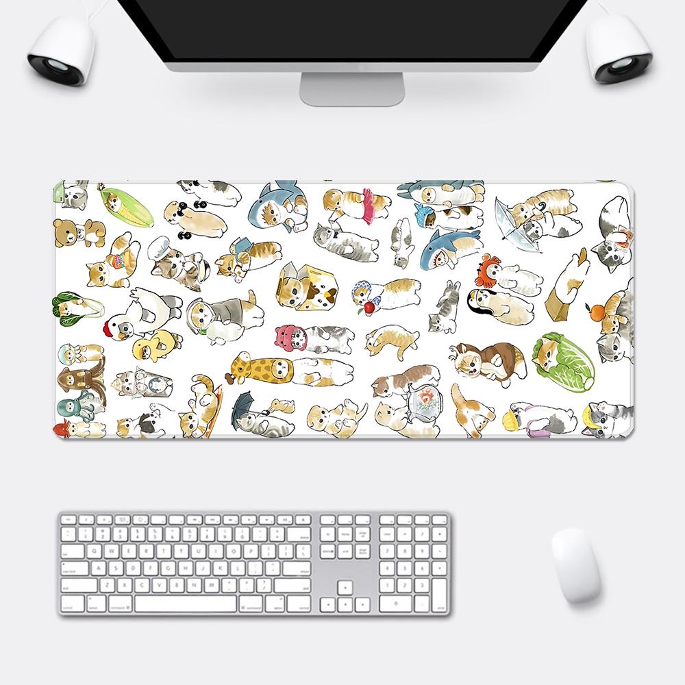 Cute Anime Mofusands Mousepad HD Printing Computer Gamers Locking Edge Nonslip Mouse Pad XXLxcm Keyboard PC Desk Pad