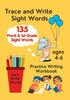 Kniha Trace and Write Sight Words, Practice Writing Workbook, Ages 4-6