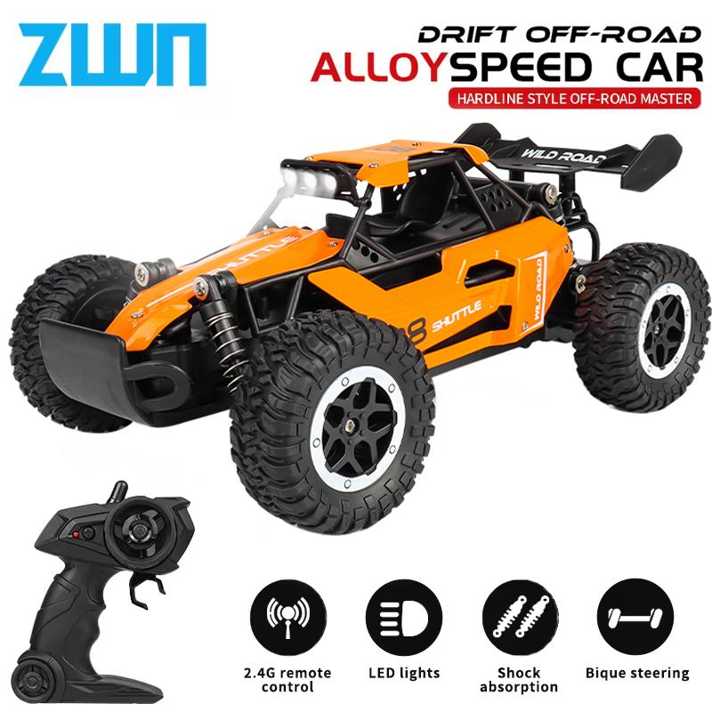 ZWN 1:16/1:20 Model RC Samochodu 2.4G ze światłem LED 2WD Terenowy Pojazd Wspinaczkowy Zdalnie Sterowany Samochody Outdoorowe Zabawka Prezenty dla Dzieci