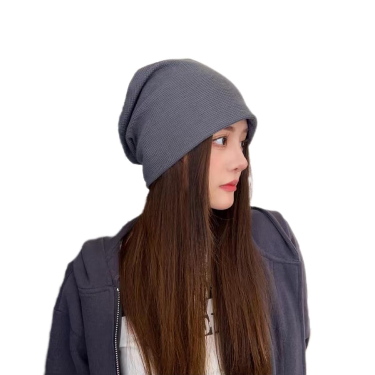 

Select Hat with Wig Knit Hat Loose Hat Wig Long Long Straight Long Bob Light Brown Dark Brown 35cm Korean Fashion KPOP Natural Wig Cosplay Medical Wig
