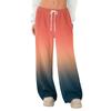Women's Fleece Wide Leg  Elastic Waist Drawstring Loose Pants Drawstring Pajama Pants Sleepwear Trousers
