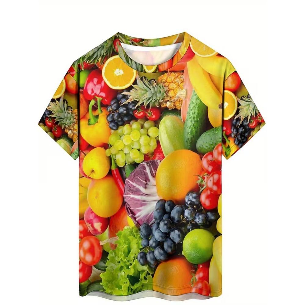 Latest Adult and Children Parent-child Couple Friend Funny Vegetable 3D Print All-over Multiple Styles Personalized T-shirt