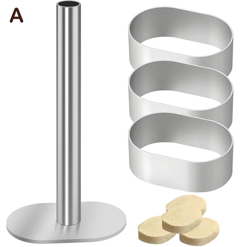 Stainless Steel Pulburon Molder With Pusher Cake Decorating Tools Diy Cake Mousse Pastry Ring Mold Cooking Rings Baking Tools