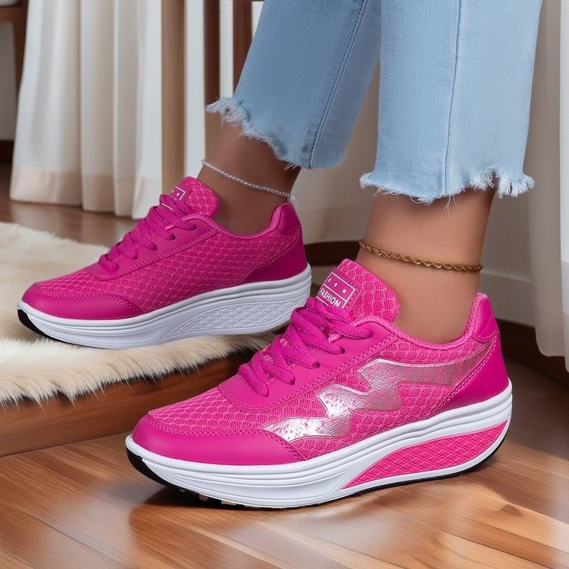 Women's Outdoor Spring Summer Platform Single Sport Shoes Casual Shoes Breathable Mesh Inner Synthetic Uppers PU Insoles