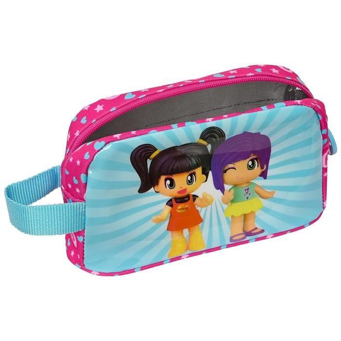 Porte-petit-déjeuner thermique - SAFTA - Pinypon - Rose/Bleu - 21,5 x 6,5 x 12 cm - Aluminium