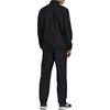 adidas Stand Collar Solid Color Long Sleeve Jacket Comfortable Elastic Pants Casual Sports Suit Men Suit Black DV2461