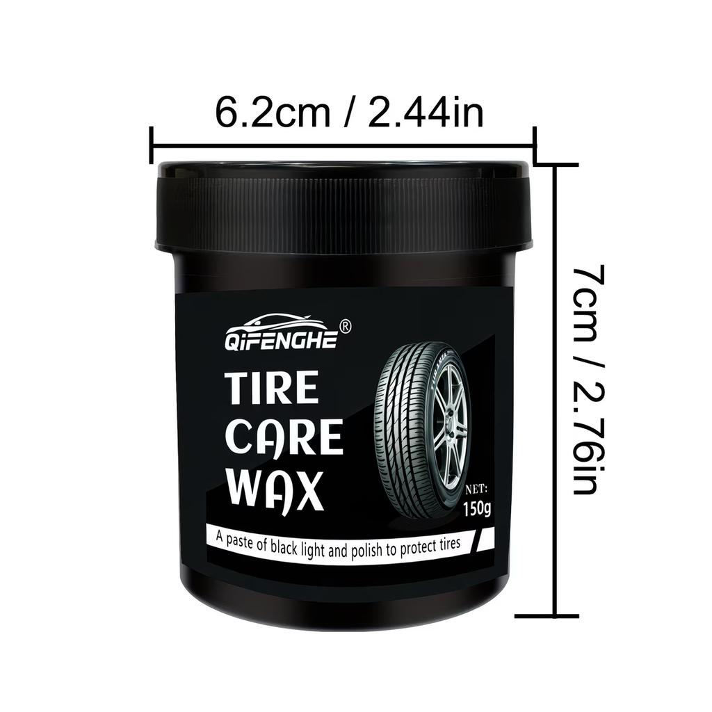 Tire Care Wax, Tire Blackening Paste, Tire Polish Coating for Car, Hydrophobic Anti-aging Tire Shine Wax, Restore Gloss & Protec