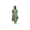 GoSriKi Women' Rayon Blend Straight Printed Kurta with Pant & Dupatta (SANGHVI GREENGS_S_Green_Small)