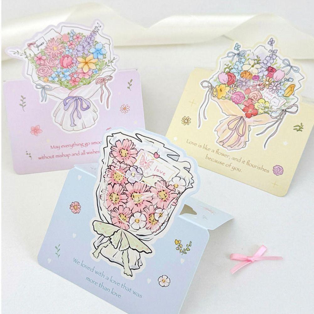 Surprised 3D Greeting Card Rose Pop Up Love Blessing Card with Envelope Valentine's Day Card Wife Girlfriend Gift