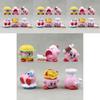 Adorable 6 Piece Kirby Food Figure Set Cute Pvc Car Decoration Collectible Toys
