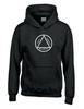 Alcoholics Anonymous AA White Serenity Unity Recovery Black Hooded Sweatshirt