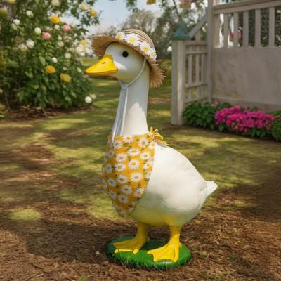 Pastorální styl Husí čepice s bonetem Trojúhelníkový šátek Květinový vzor Jasná barva Kostým husy na verandu Farmářský rekvizita pro focení