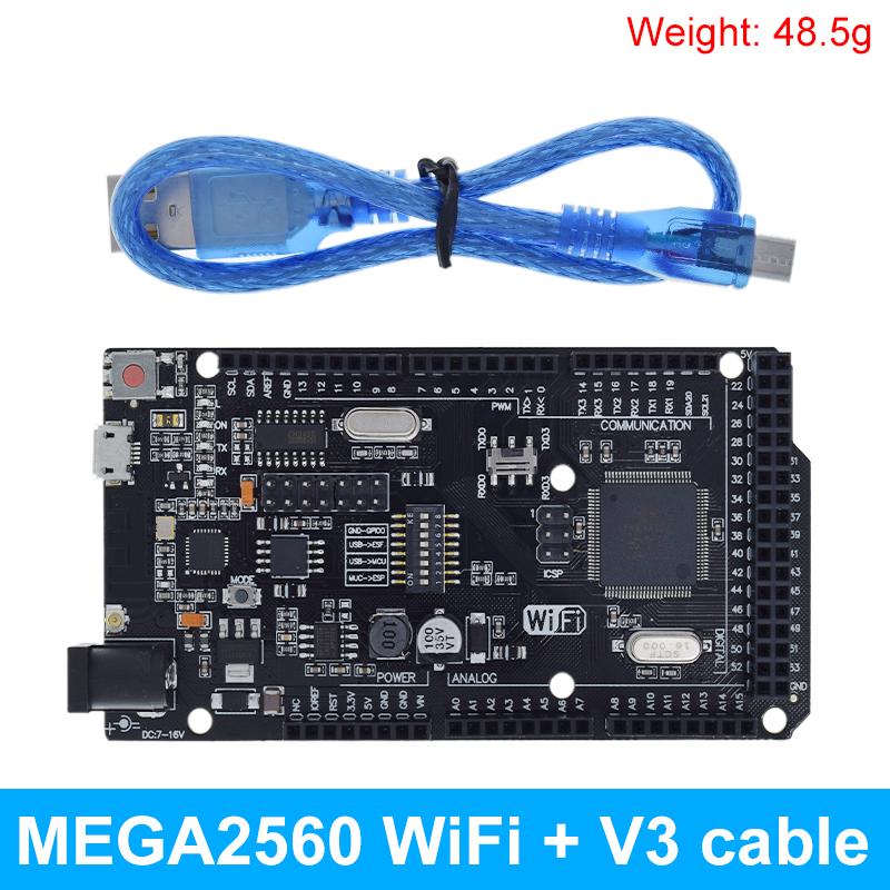 TZT MEGA2560 MEGA 2560 R3 (ATmega2560-16AU CH340G) Placa de desenvolvimento AVR USB MEGA2560 para arduino